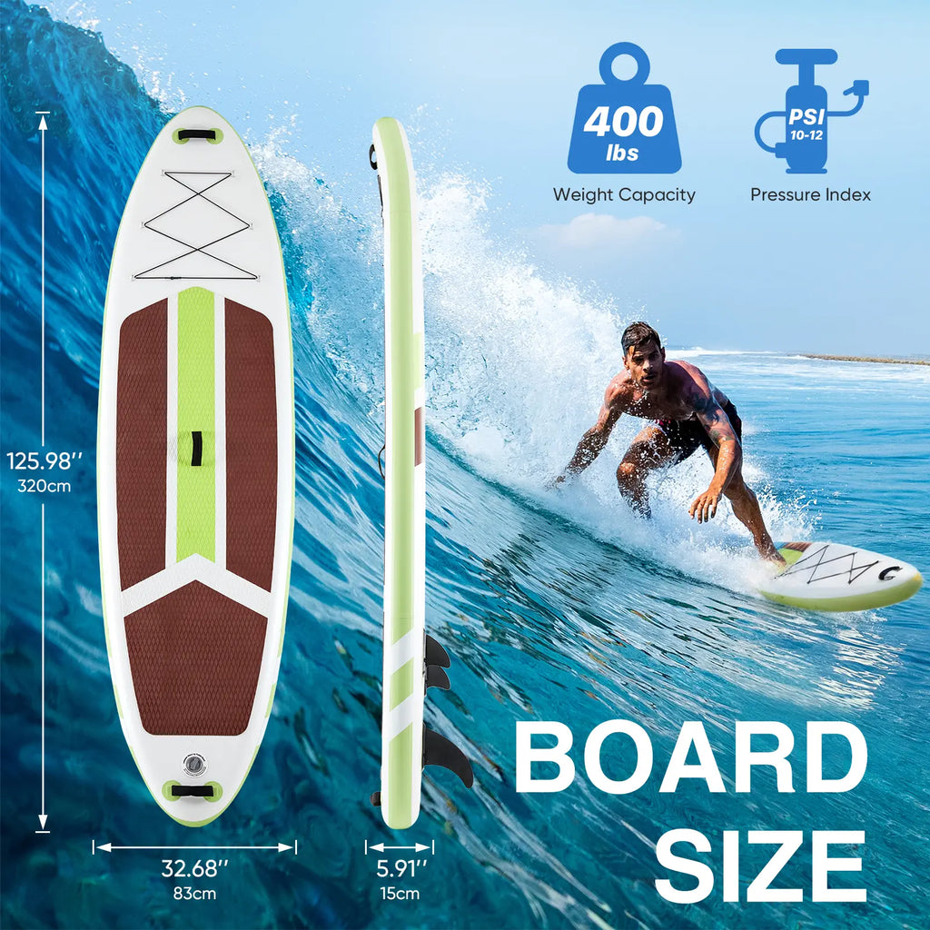 Premium Inflatable Stand up Paddle Board, SUP with 2-In-1 Paddle, Wide Stable Non-Slip Deck for Youth & Adults