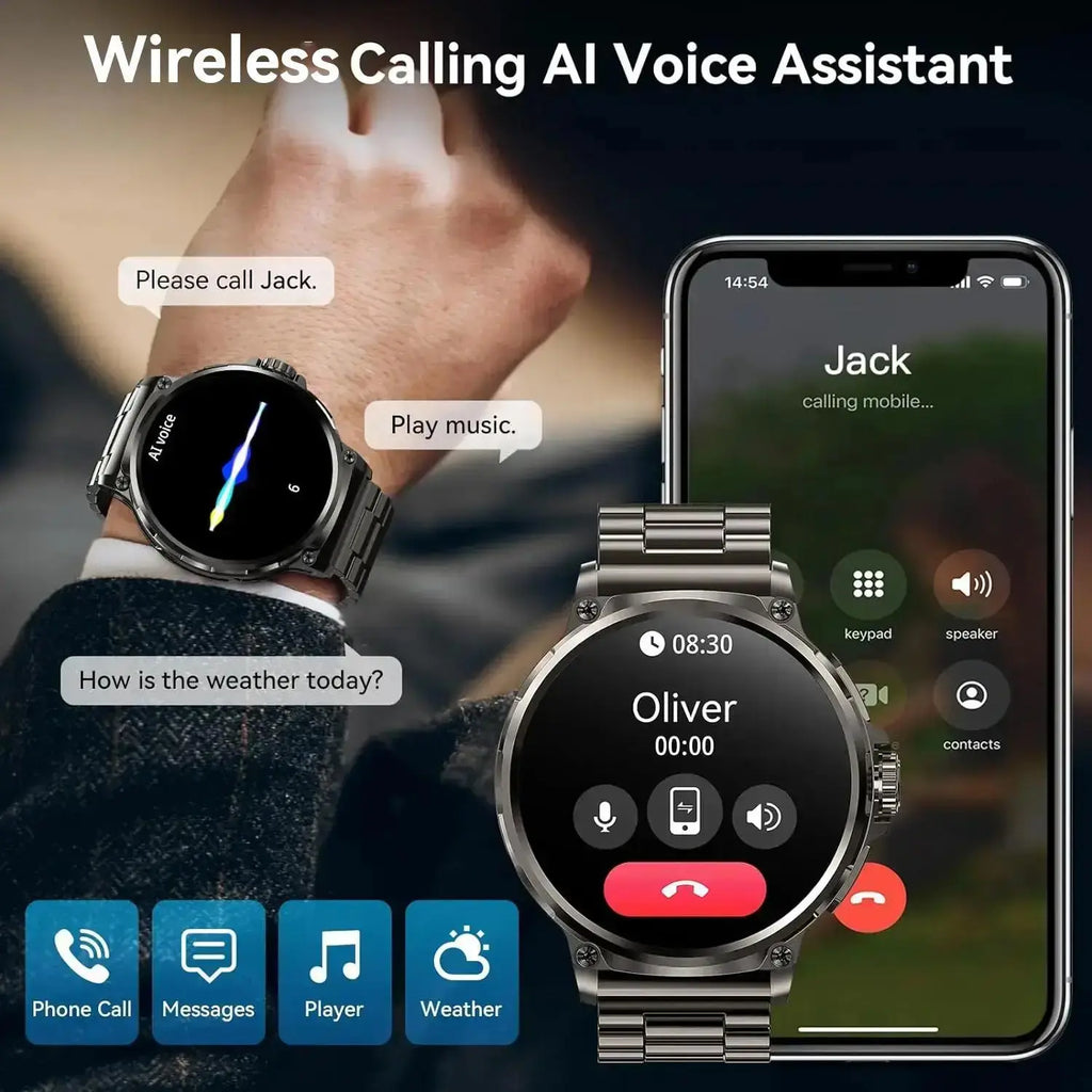 Multifunctional Smart Watch, Smartwatch with Calls, Fashion Digital Watch with Answer/Make Calls & 100+ Sport Modes, Waterproof Sports Watch for Women & Men