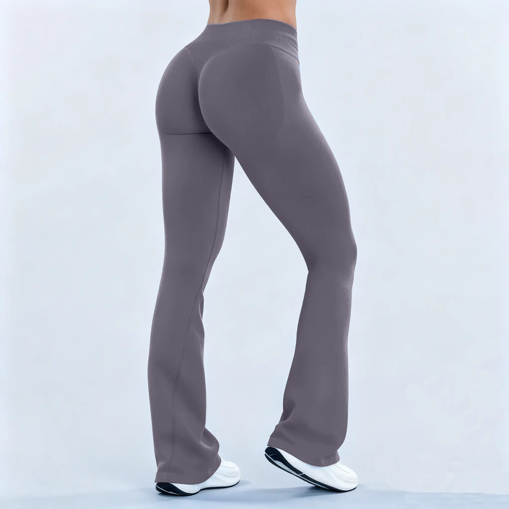 GYMER IMPACT Flares Butt Bottoms Gymwear Workout Gym Women Butt Lifting Pants Sportswear Sports Slim Fit Tummy Control Yoga