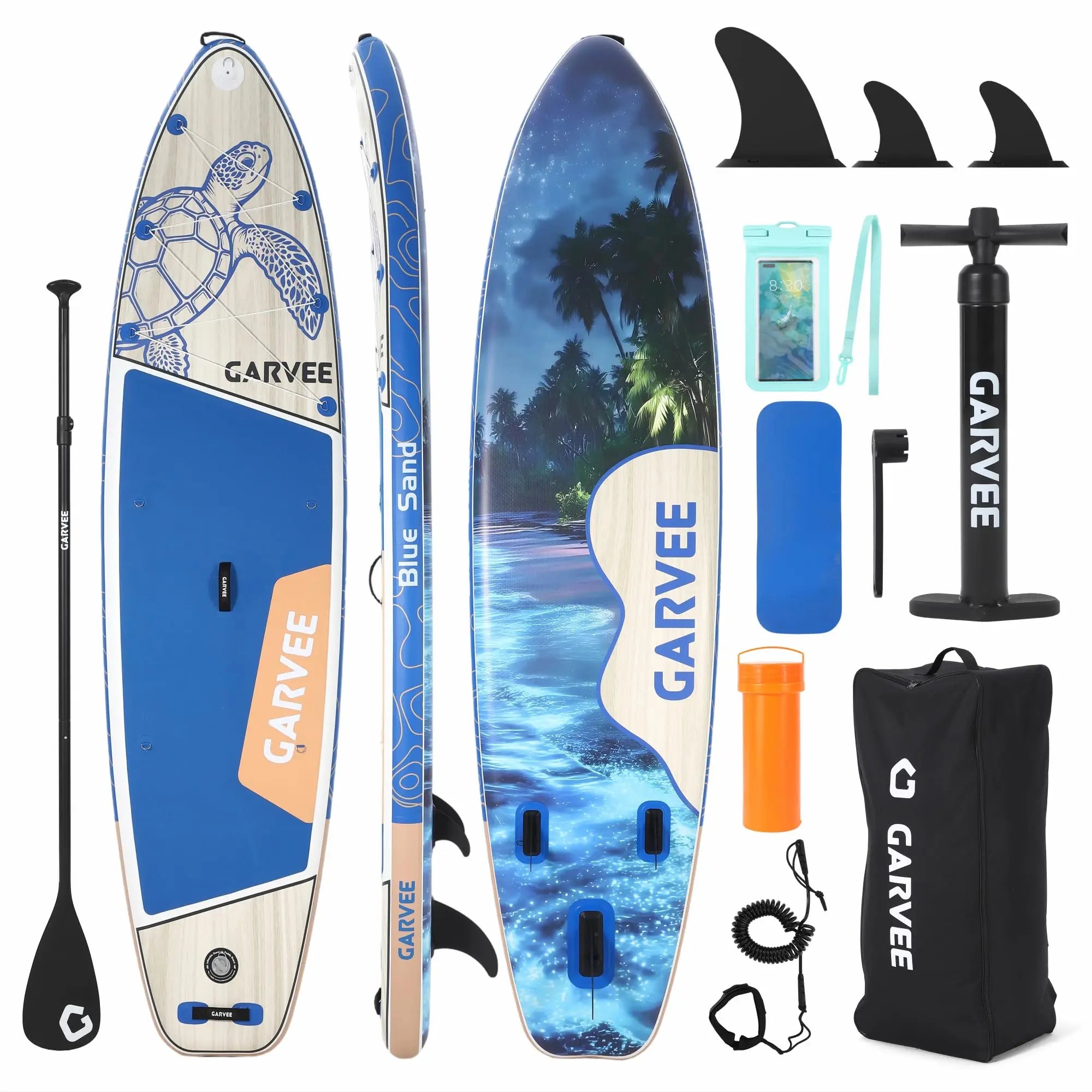 Inflatable Paddle Board for Beginners 450LB , Stand up SUP with Camera Mount, Wide Stable SUP with Premium Accessories, Non-Slip Deck, Tri-Fin for Lakes & Waves