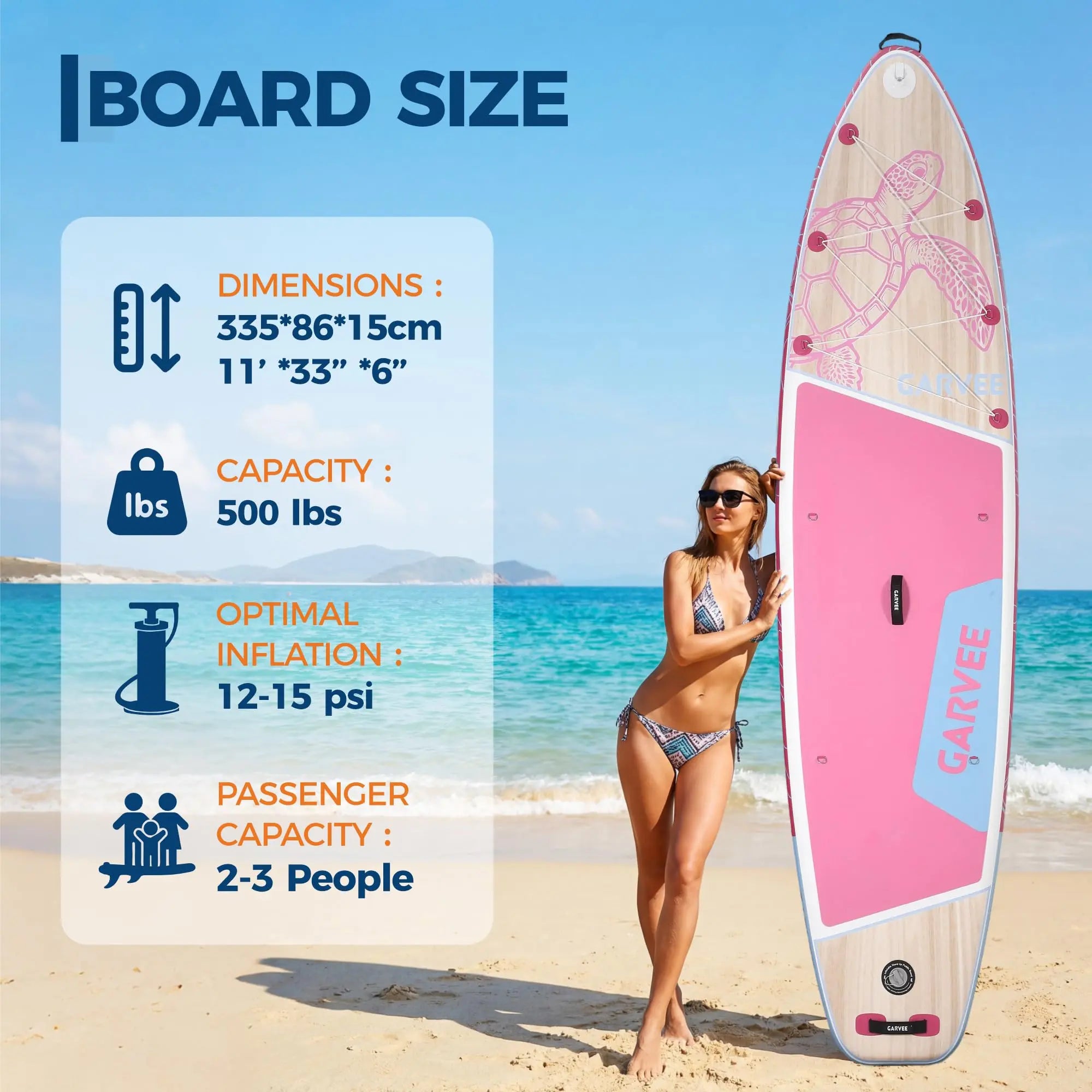 Inflatable Paddle Board for Beginners 450LB , Stand up SUP with Camera Mount, Wide Stable SUP with Premium Accessories, Non-Slip Deck, Tri-Fin for Lakes & Waves