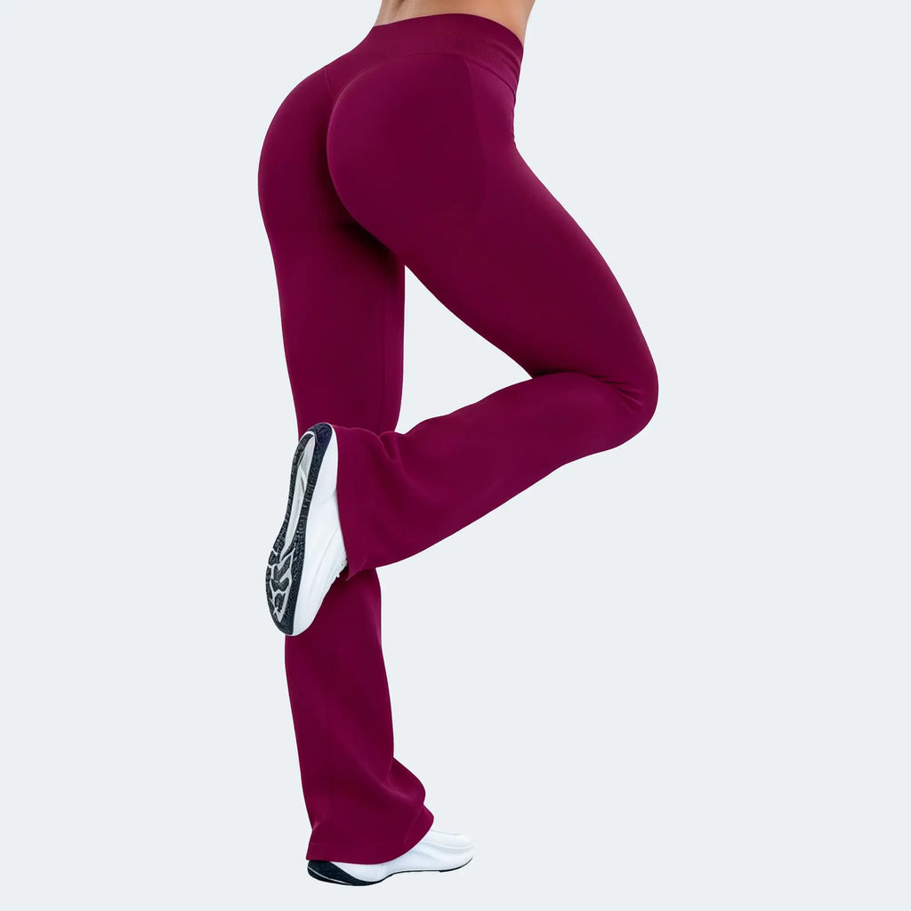 GYMER IMPACT Flares Butt Bottoms Gymwear Workout Gym Women Butt Lifting Pants Sportswear Sports Slim Fit Tummy Control Yoga