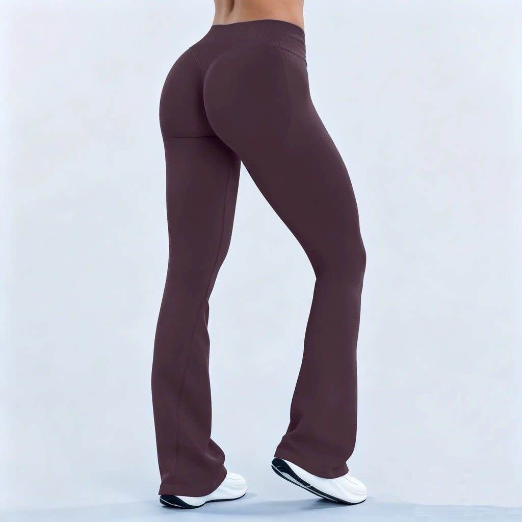 GYMER IMPACT Flares Butt Bottoms Gymwear Workout Gym Women Butt Lifting Pants Sportswear Sports Slim Fit Tummy Control Yoga